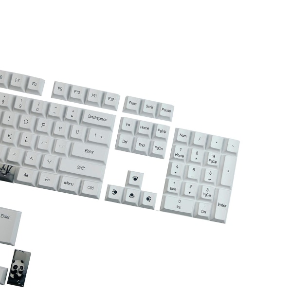 142 st Keycaps Gmk Panda Dye Subb Keycap Diy För Cherry Mx Mekaniskt tangentbord