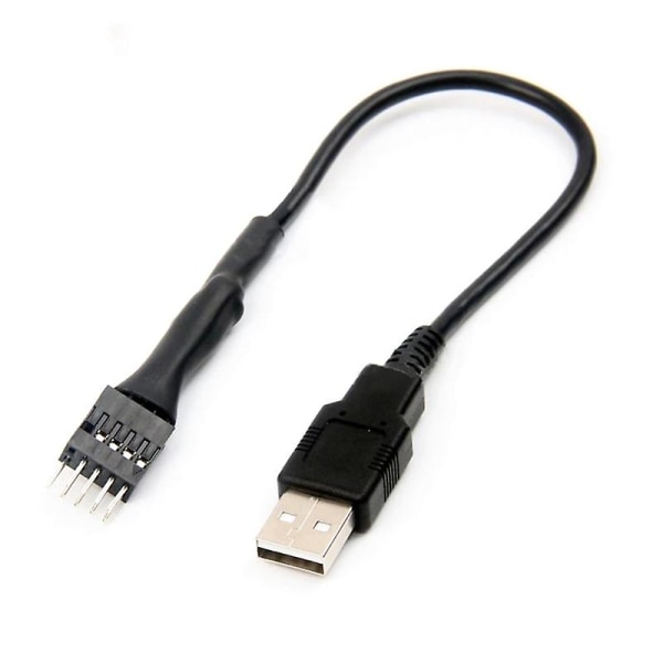 USB Header Till USB Typ A Moderkort Adapter Kabel, 9 Pin Hane Till Typ A Hane