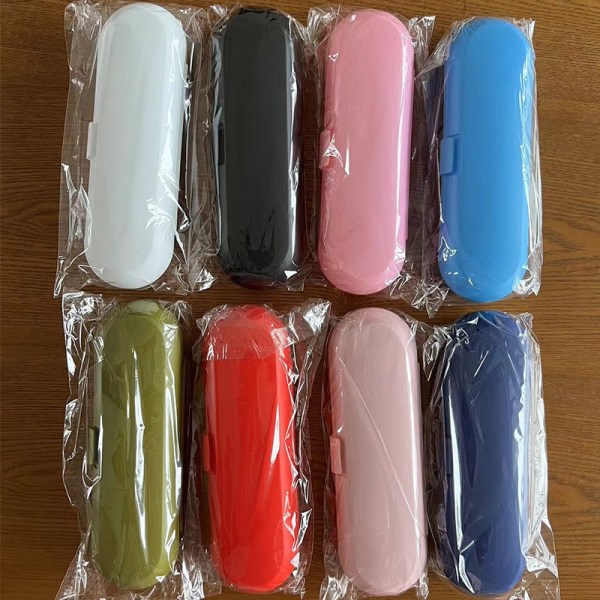 2st elektrisk tandborste case, elektrisk case Plast Bärbar Färgglad Robust hållbar elektrisk tandb pink