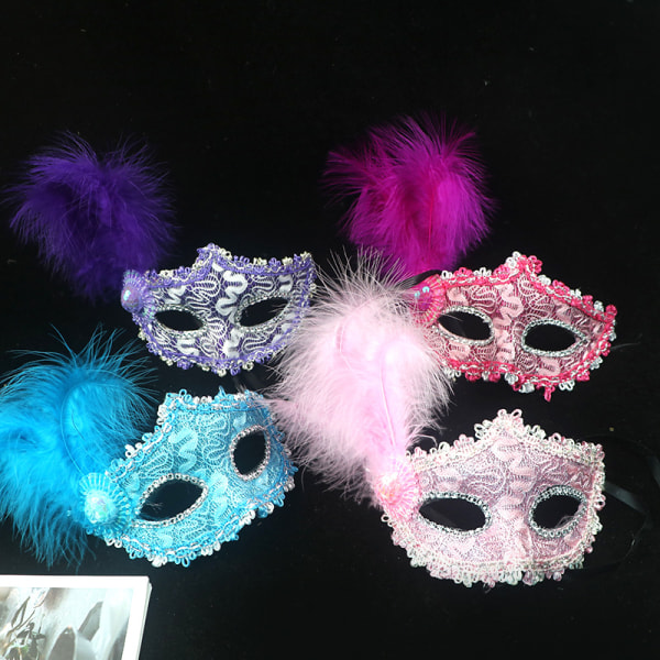 Maskeraddräktmask Halv ansiktsmask Halloween för män Kvinnor Festklädd Mardi Gras Mask