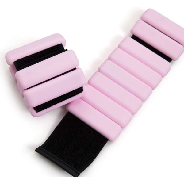 Justerbara handledsvikter Ankelvikter Set för träning Walking Yoga Fitness Armband pink