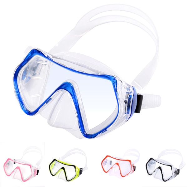 dyk PVC-glasögon dykutrustning för vuxna mask dykglasögon stor ram dykglasögon snorklingskläder cover blue