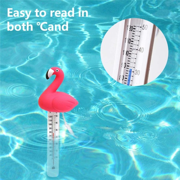 Flytande pooltermometer, simbassängvattentermometer Flamingo dammvattentermometer eller termometer för baby Aquarium Wa
