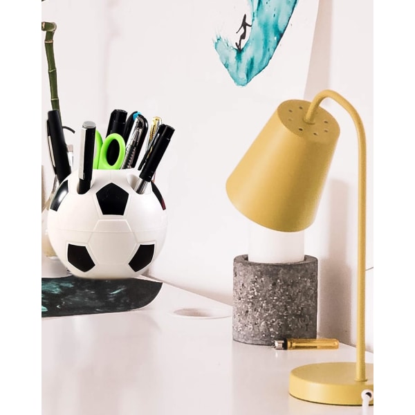 Pennhållare Skrivbord Prydligt med multifunktionell kreativ fotbollsstil, plastmaterial av hållbart och användbart för dekorationg Yo