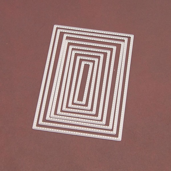 Rektangel skärverktyg Stencil Gör själv Scrapbooking Prägling Album Papperskort Hantverk