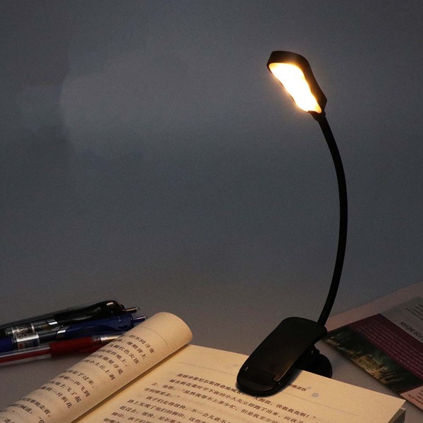 LED-bokljus Gritin 3 ögonskyddslägen Läsljusbok Lampa-steglös avbländning, uppladdningsbar 1