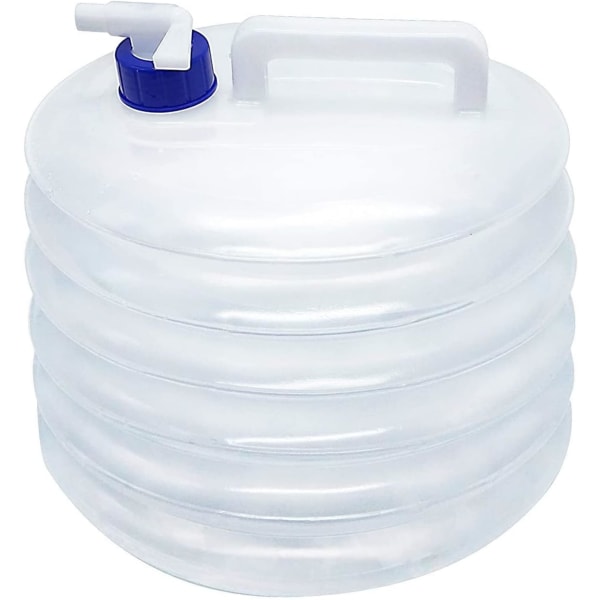 Hopfällbar vattenbehållare, hopfällbar vattenbehållare med kran, BPA-fria vattenbehållare - vattenförvaring 15L