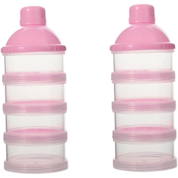 Baby 4 lager staplingsbar formellåda Spädbarnsmatförvaringsbehållare för resor 2st