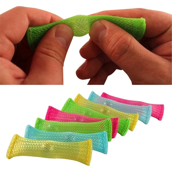 4st dekompressionsleksak vävt nätrör med kulor fidget toys för barn Vuxen lättnadsångest