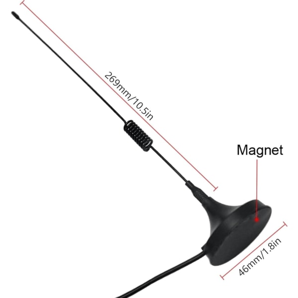 Radioantenn, mångsidig legering AM FM-antenn med magnetbas | Digital radio bilantenn signalmottagare