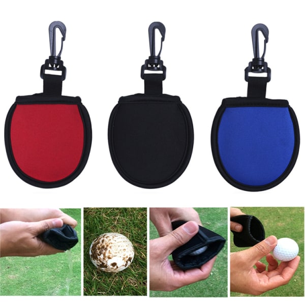Golf Kemtvätt Pocket Present Herr Dam Golf Cover Golf Bag 3D Stereo Slitstarkt Golfboll Case black and blue