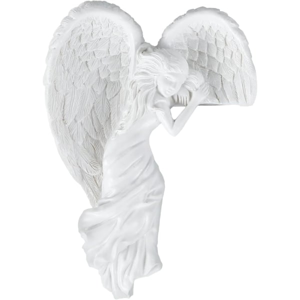 2st Ängel Dörrkarm Dekoration Ängel Wing Dörr Skulptur Harts Ängel Dekor Staty Ornament med hjärtformad Wing Premium Creati