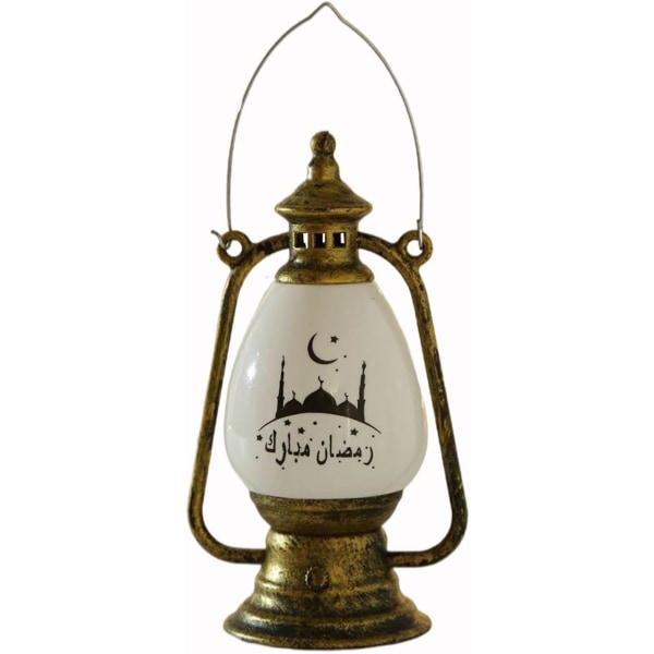 LED Ramadan lykta Vintage hängande lykta lampa, lätt blinkande lampa elektroniskt ljus för ramadan inomhus utomhus dekoration