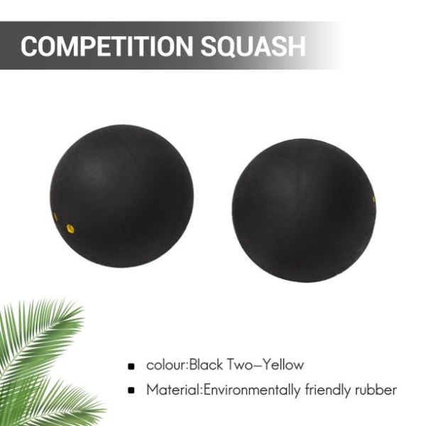 Squashspelboll med dubbla gula prickar är superlångsam och elastisk, lämplig för professionella spelare