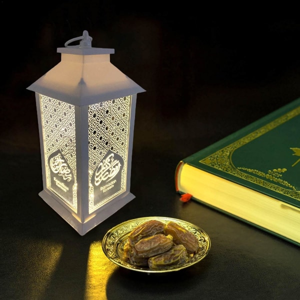Eid Ramadan Lykta Nattljusdekoration, Vägghängande Nattljusdekorationer Muslimska Retro LED-lyktljus