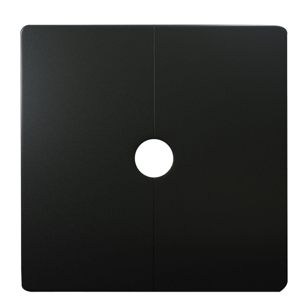 Väggdelad fläns fyrkantig skyltplatta för att försköna, täcka, blockera Black 12mm