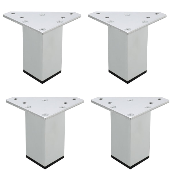 Kraftiga aluminiumskåpsben - justerbara fyrkantsrörsfötter för möbler för skåp, hyllor, bord och mer 10cm