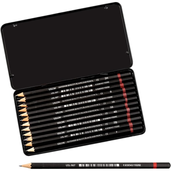 Skissa pennor Ritpennor Set 2H-8B med grafitblyertspennor för nybörjare proffs