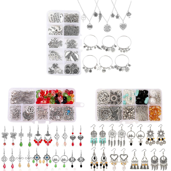 1 box örhänge Drop Charm hänge halsband gör smycken Supply Starter Kit