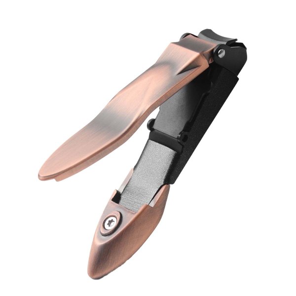 Nagelklippare för med fångare – knivskarp, självuppsamlande nagelklippare med ergonomisk spakhållare bronze L