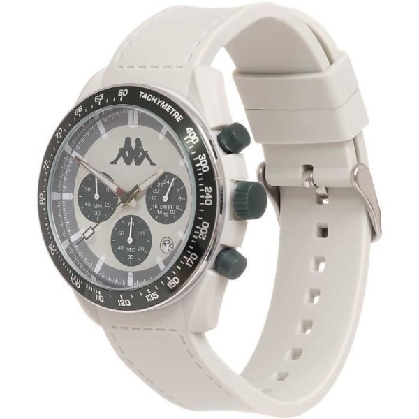 Kappa trendiga Unisex Chronograph Watch torsk. KW-038 Kappa Beige