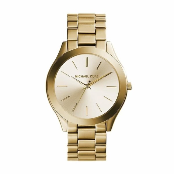 Michael Kors 42 mm guldarmband i rostfritt stål Quartz Watch MK3179 för kvinnor