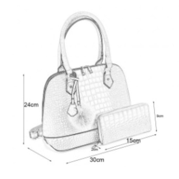 Handväska med Plånbok - Beige