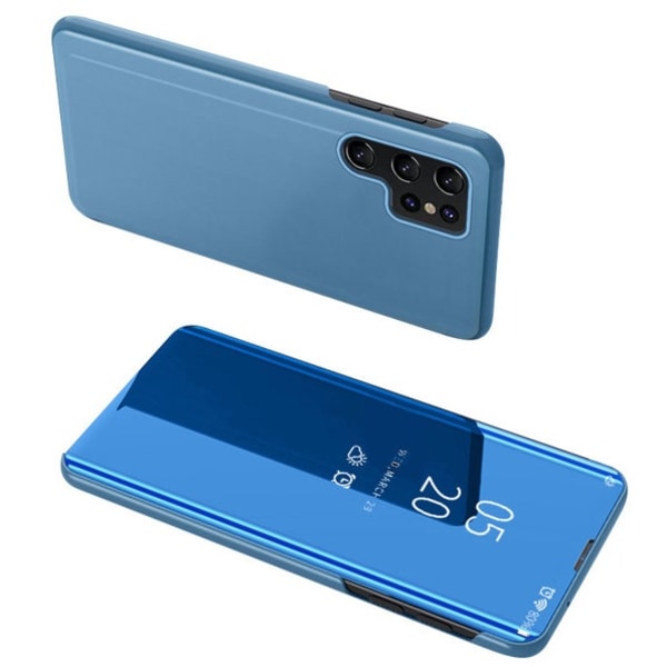 Samsung Galaxy S23 Ultra Fodral View Cover Blå