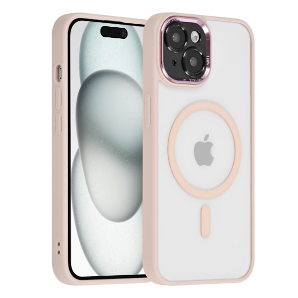 UNIQ iPhone 15 Skal Magsafekompatibelt Transparent Rosa