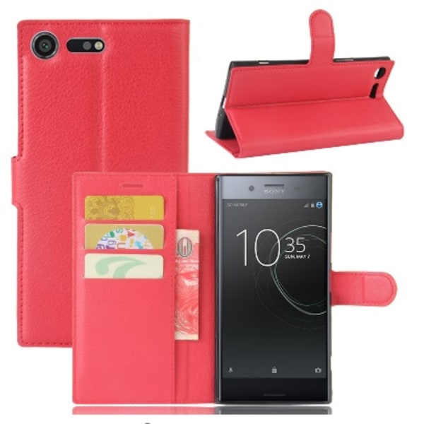 Mobilväska Sony Xperia XZ PREMIUM Red w/Stand