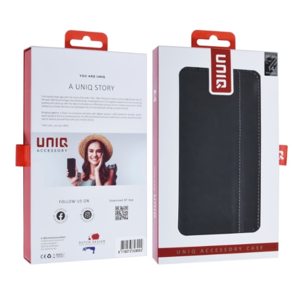 UNIQ Plånboksfodral iPhone 14 Pro Svart