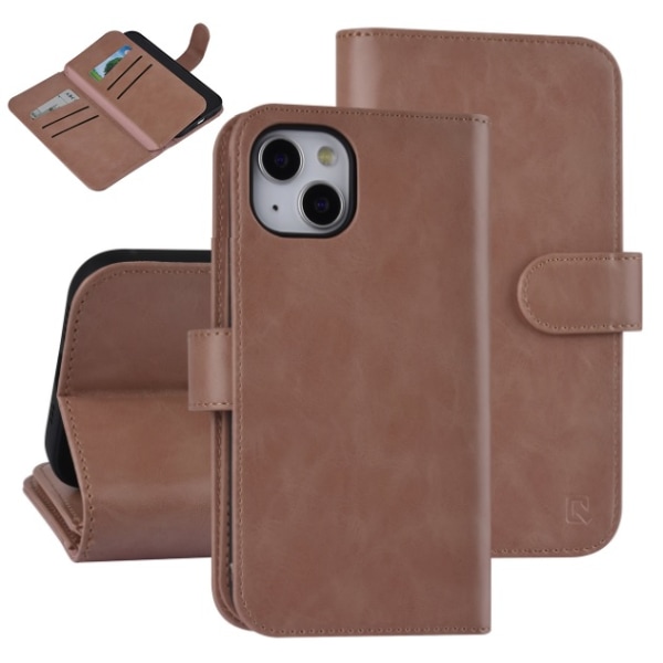 UNIQ Fodral iPhone 13 Multi Wallet 9 Kortfack Rosa Beige