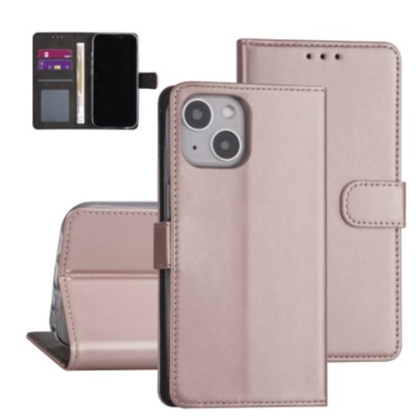 Plånboksfodral iPhone 13 Mini Roséfärgad med Ställ