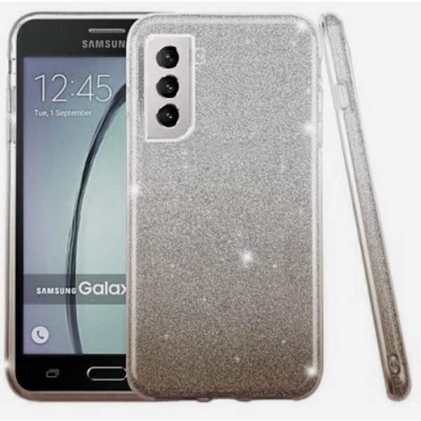 Mobilskal Samsung Galaxy S21 Glitter Svart/Silver