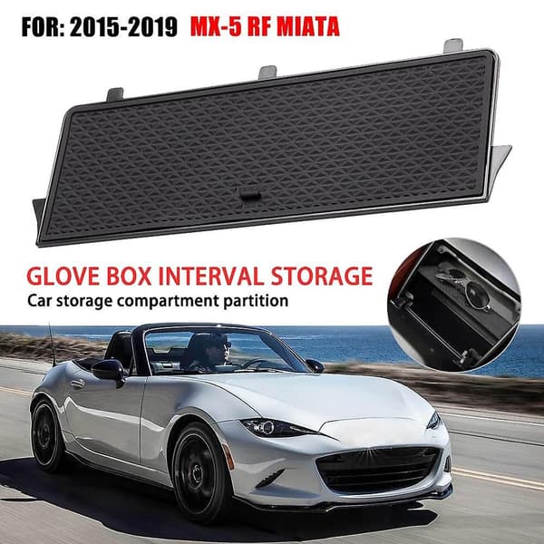 Bil midtkonsoll arrangør hanskerom arrangør partisjon kompatibel med Mx5 Mx-5 Rf Miata 2015 2016 2017 201 black