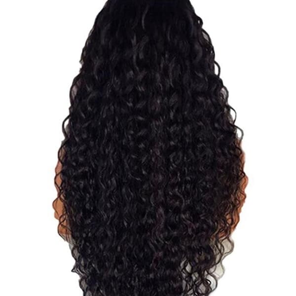Frontperuker kompatibla med Deep Wave Curly Hd Frontal Peruk Kort Black