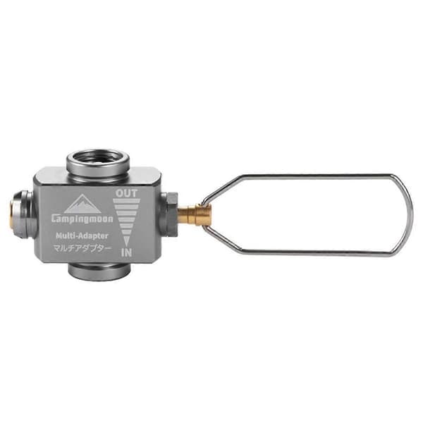 CAMPINGMOON Camping Gassparer Pluss Gasskonverterer Skifter Påfyll Flat Tank Konverteringsadapter Camping Silver