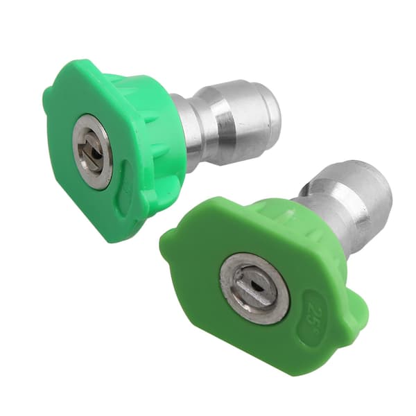 15 X rustfrit stål 25 graders sprøjtedyse grøn spids 1,0 1,2 1,4 2,0 mm
