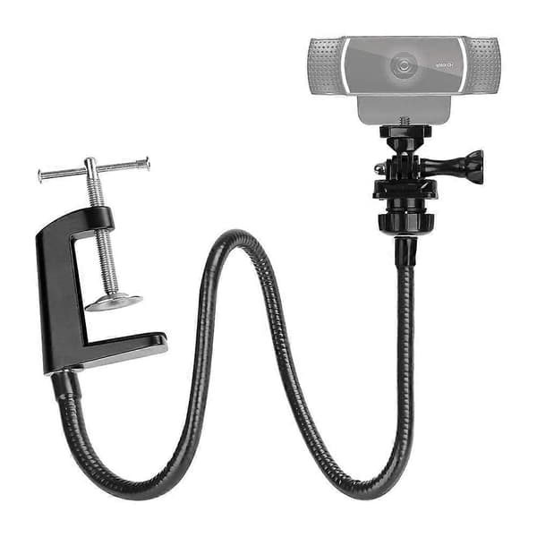 Fleksibel Webcam Stand Svanehals Bordmontering Kompatibel med Logitech C920 Brio C930e