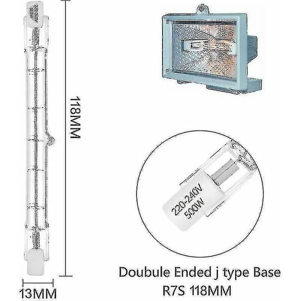 10-pack R7S Halogenlampa 118mm 230W Dimbar