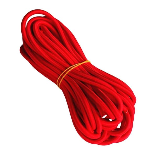 5 mm röd elastisk gummibungee-lina stötsnöre för båtar och släpvagnar, 10 m Red