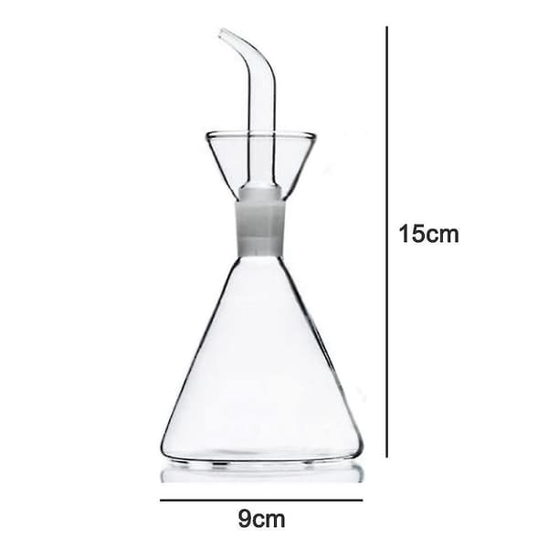 Husholdningsolivenolieglasdispenser i borosilikatglas 125ml