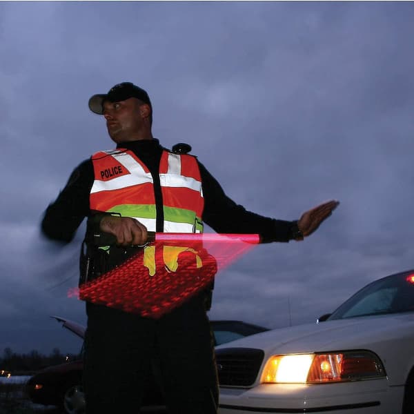 2-pack 21-tums LED-ljusstavar för trafiksäkerhet