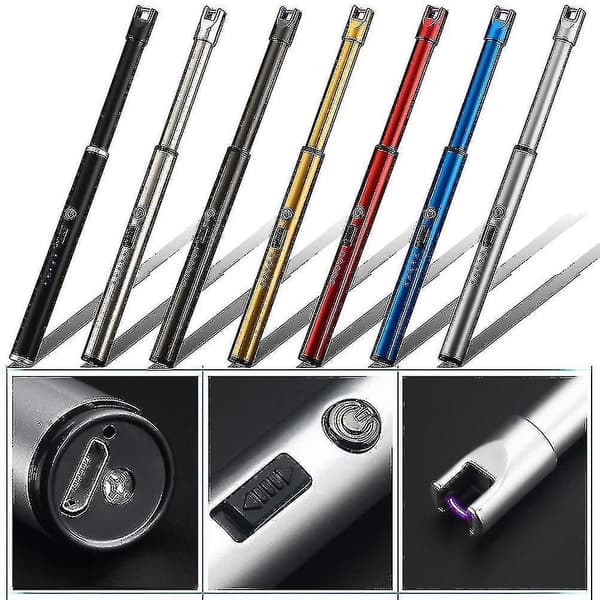 Elektrisk lighter USB genopladelig lighter stearinlys lighter buet vindtæt lighter Sx Dumt silver