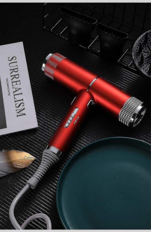 Kraftfull jonisk hårtork 1300w kompatibel med hemsalong Red