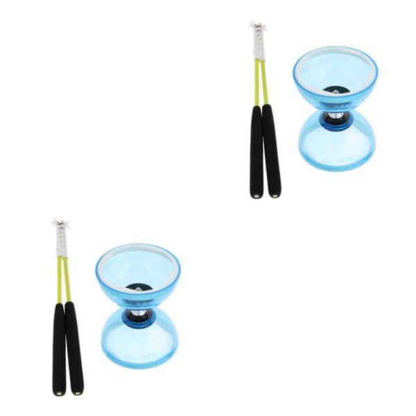 1/2/3/5 jongleerauslelua kolminkertaisella laakerilla Diabolo 12cm käsitikkujen kanssa & Blå 12 cm 2 st