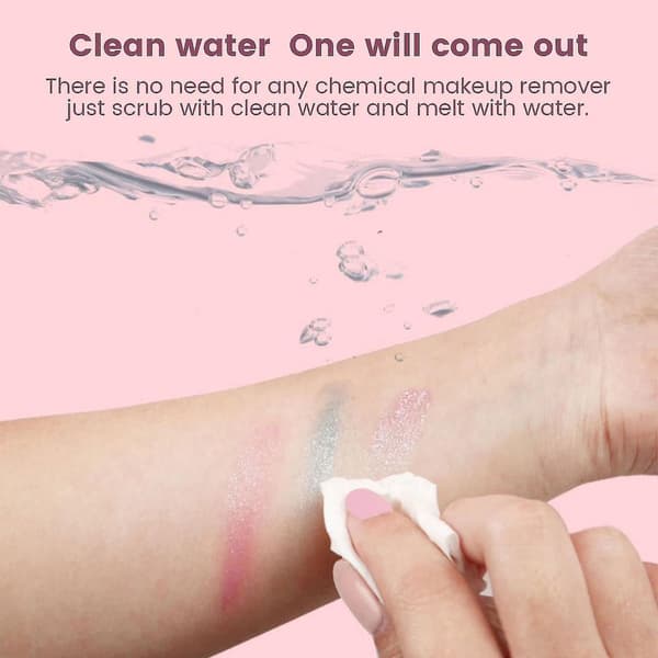 Børne make-up legetøjssæt Vaskbart børne make-up skønheds legetøj med bærbar kosmetikboks Vit