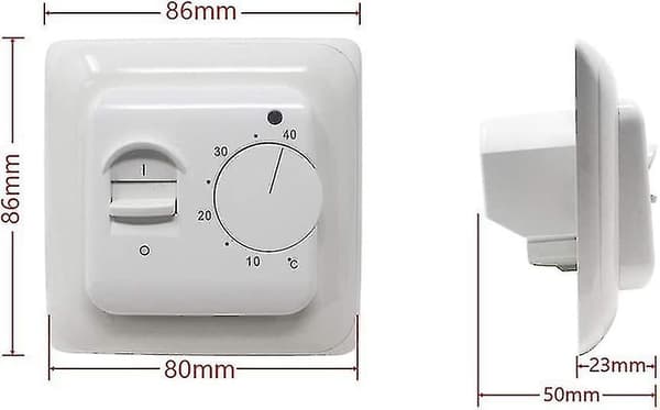 Mekanisk golvvärmetermostat 220V 16A med golvsensorprob