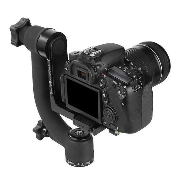 Professionelt DSLR Gimbal Stativhoved med UNC 1/4 Arca-Swiss Quick Release Plade