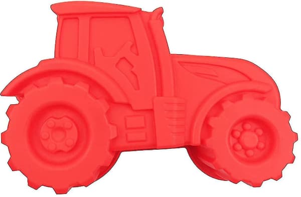 Silikone Traktor Rød Kageform, Bagesilikoneform Kompatibel med Kage